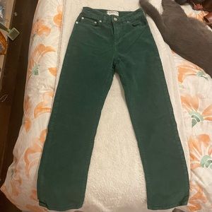 Fiorucci Green Corduroy Straight Leg Pants